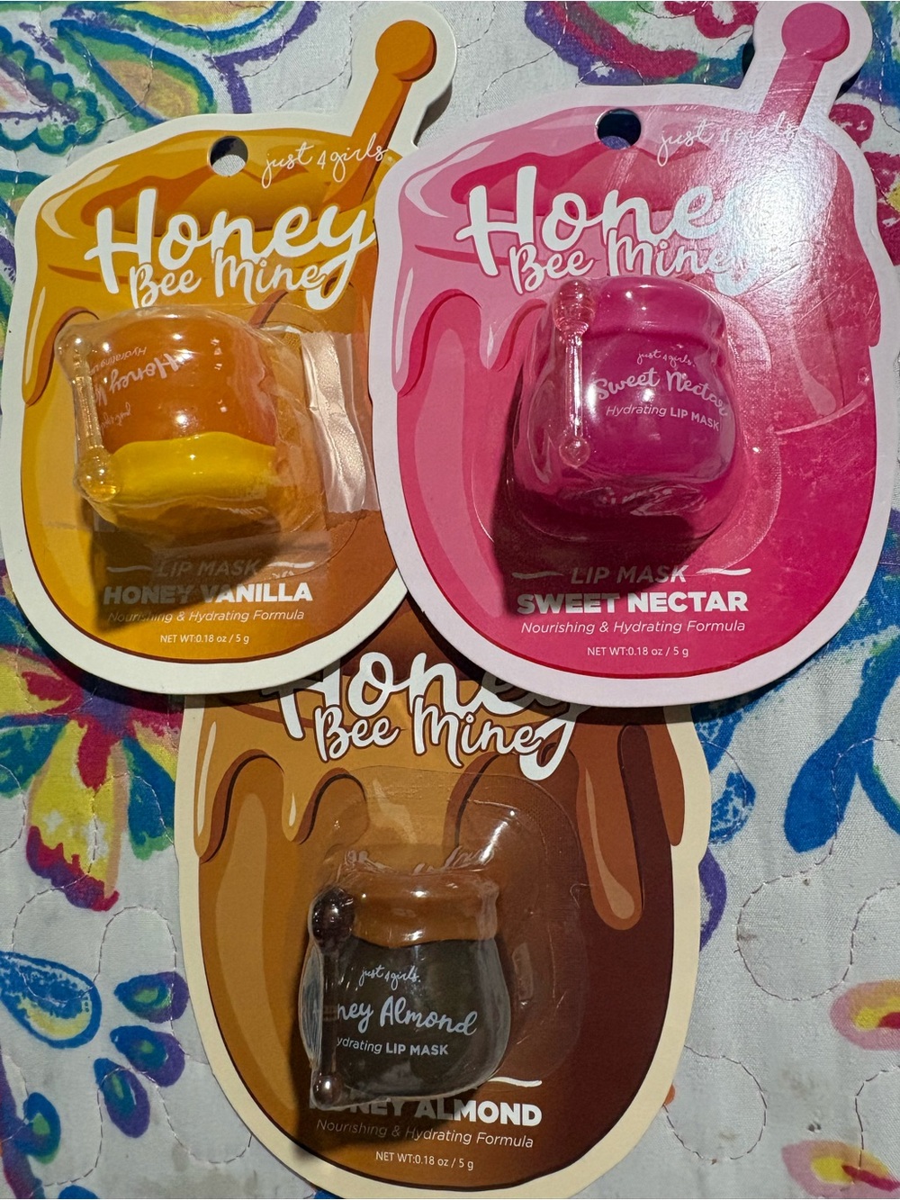 Hydrating Lip Mask Trio - Pink, Yellow, Brown